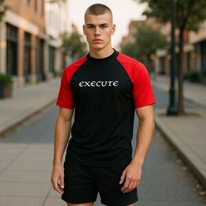 NWOT EXECUTE Athletic TShirt UPF 30+​ pickleball jogging hiking biking patriotic